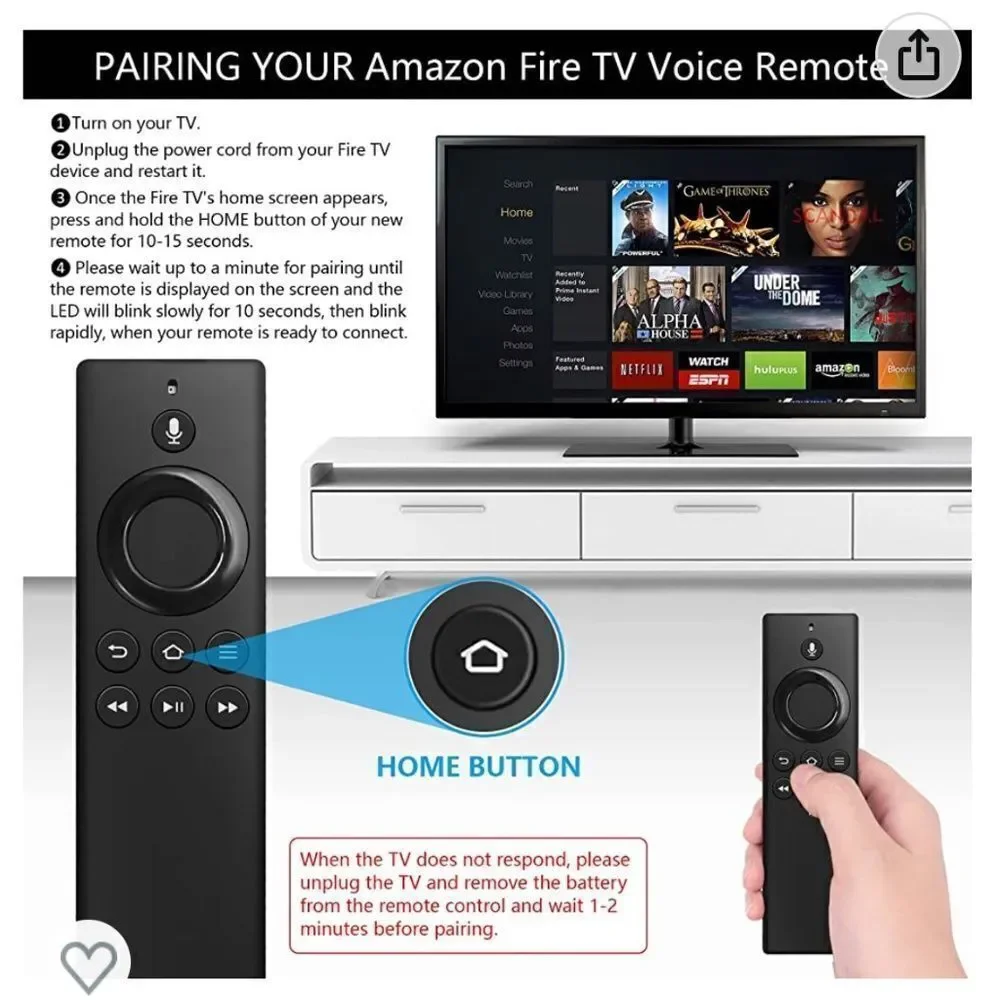 Amazon Replacement Voice Remote Control 2nd GEN DR49WK B Firee TV Cube Stick Box - Picture 5 of 12